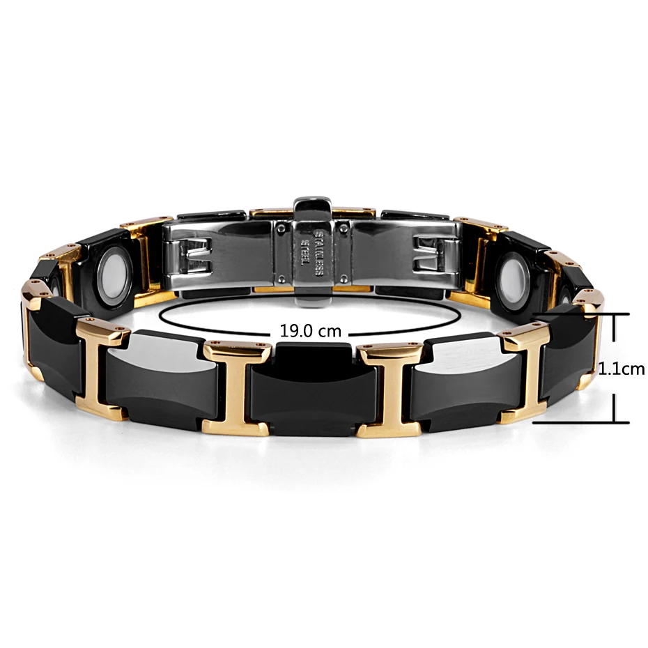 Ceramic and Tungsten Steel Magnetic Bracelets
