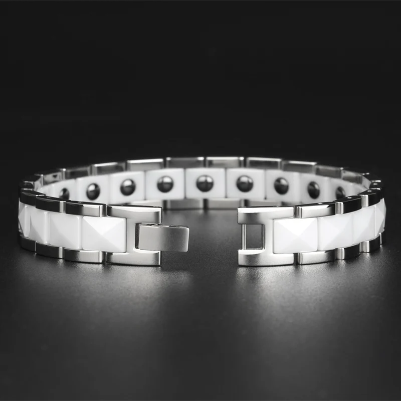 12mm Titanium Steel Magnetic Bracelet for Men