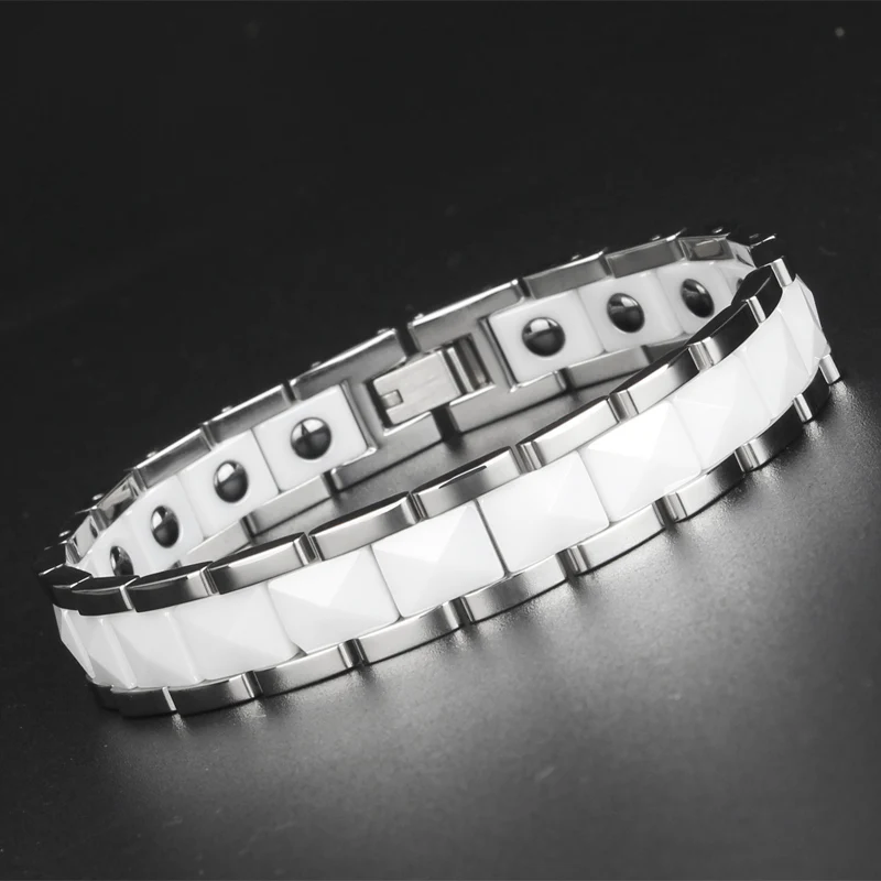 12mm Titanium Steel Magnetic Bracelet for Men