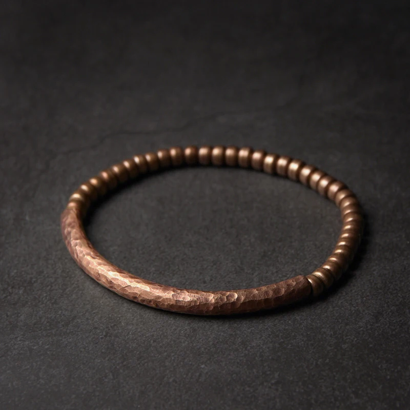 Vintage Handmade Hammered Copper Bracelet