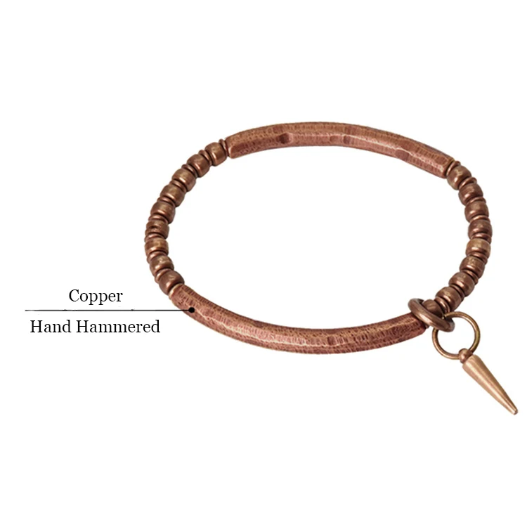 Viking Hammered Pure Copper Bracelet