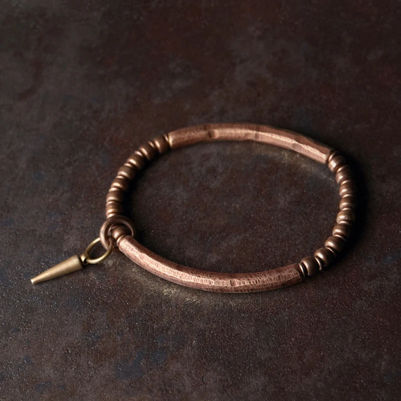 Viking Hammered Pure Copper Bracelet