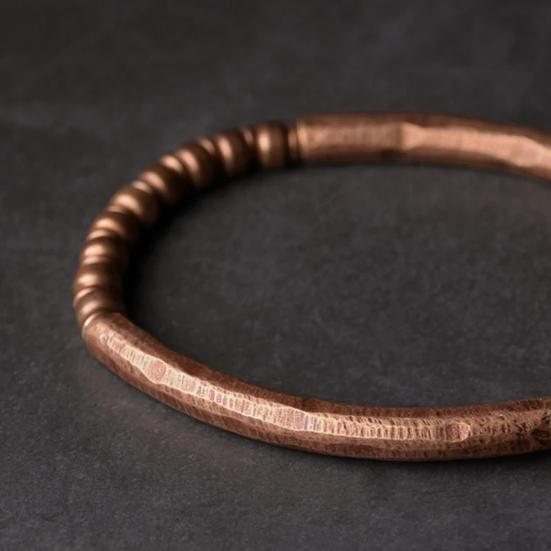 Viking Hammered Pure Copper Bracelet