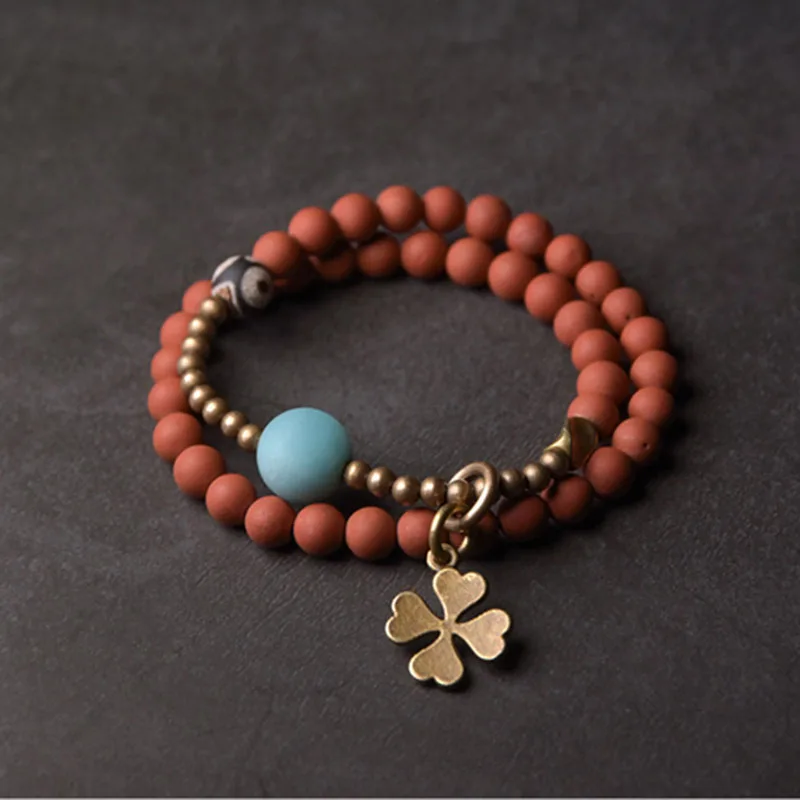 Yellow Red Onyx Stone Beads Bracelets