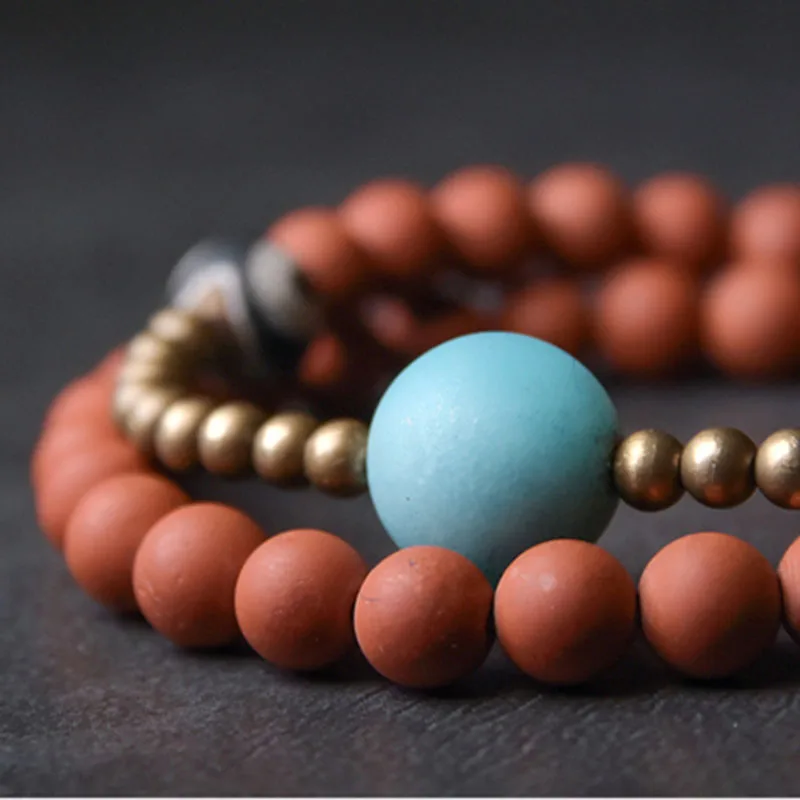 Yellow Red Onyx Stone Beads Bracelets