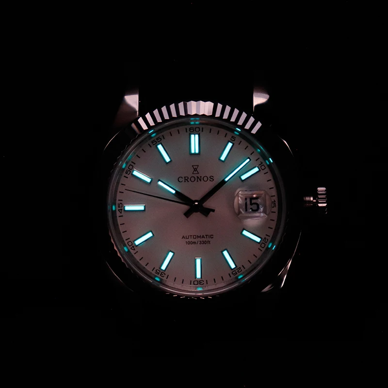 Cronos Watch Date Luxury Mens Dress Wristwatch