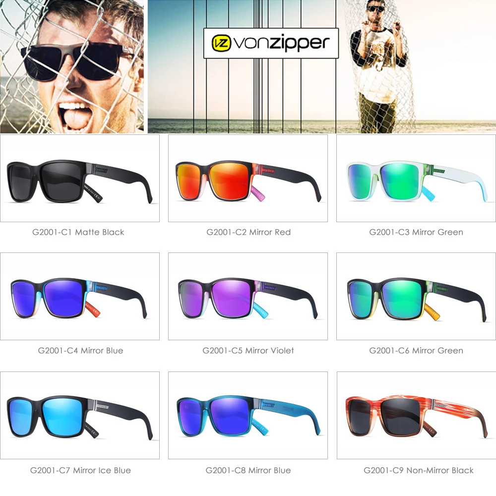 Square Designer Polarized Sunglasses for Men Women