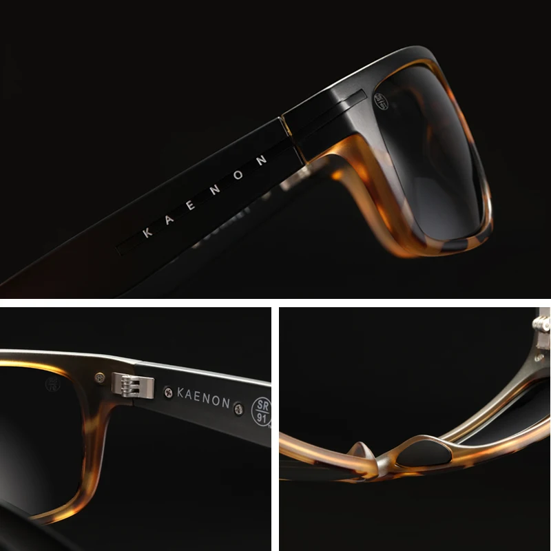 Square Polarized Sunglasses Unbreakable TR90 Frame