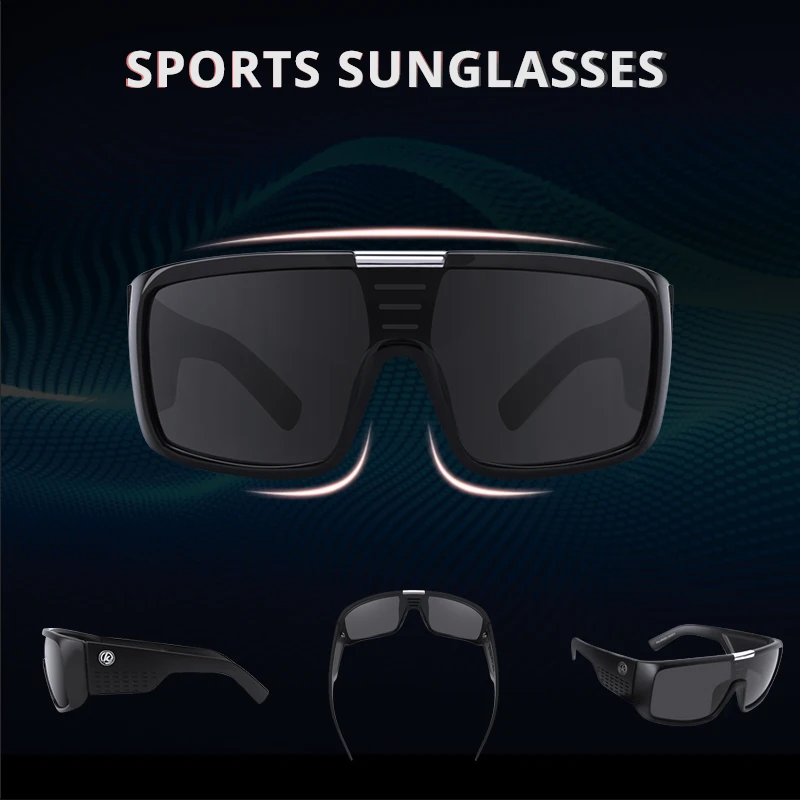 Mens Polarized Shield Oversized Sunglasses