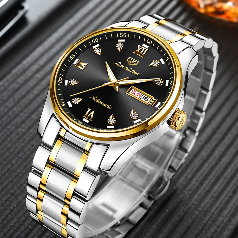 JSDUN Watch Classic Golden Dial Luxury Wristwatch