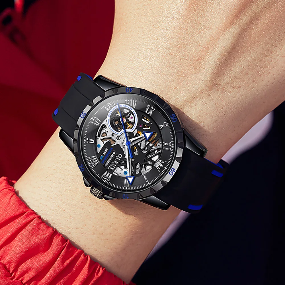 OLEVS Watch Sport Automatic Skeleton Wristwatch