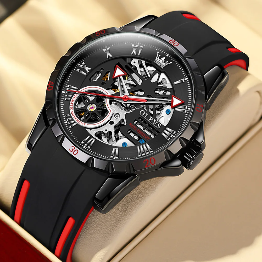 OLEVS Watch Sport Automatic Skeleton Wristwatch