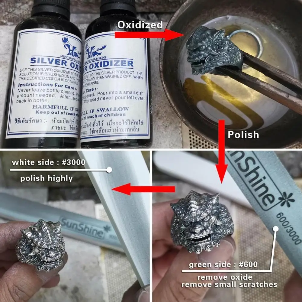925 Sterling Silver Chinese Lion Ring
