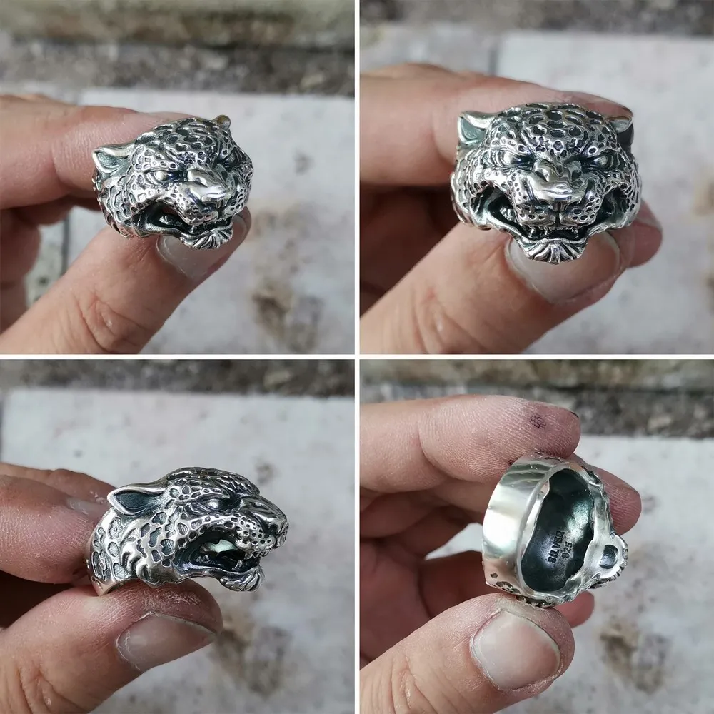 Panther Ring 925 Sterling Silver Leopard Rings