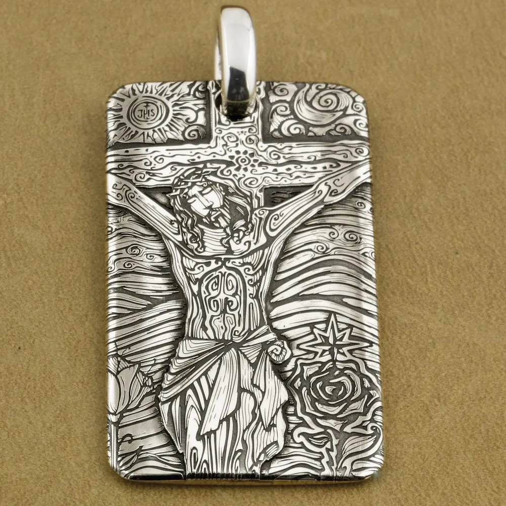 Men's 999 Pure Silver Crucifix Pendant