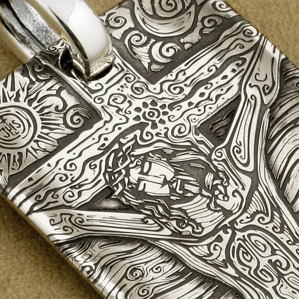 Men's 999 Pure Silver Crucifix Pendant