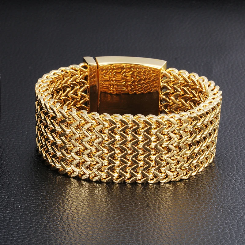 30MM Wide 21/22/23CM Stainless Steel Men's Bracelet