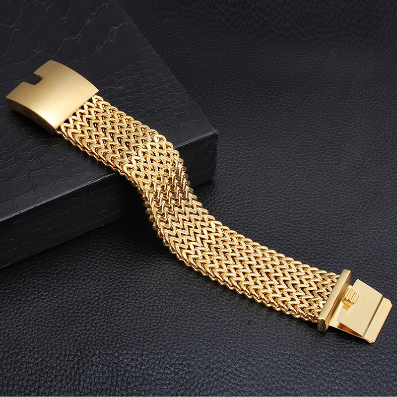 30MM Wide 21/22/23CM Stainless Steel Men's Bracelet