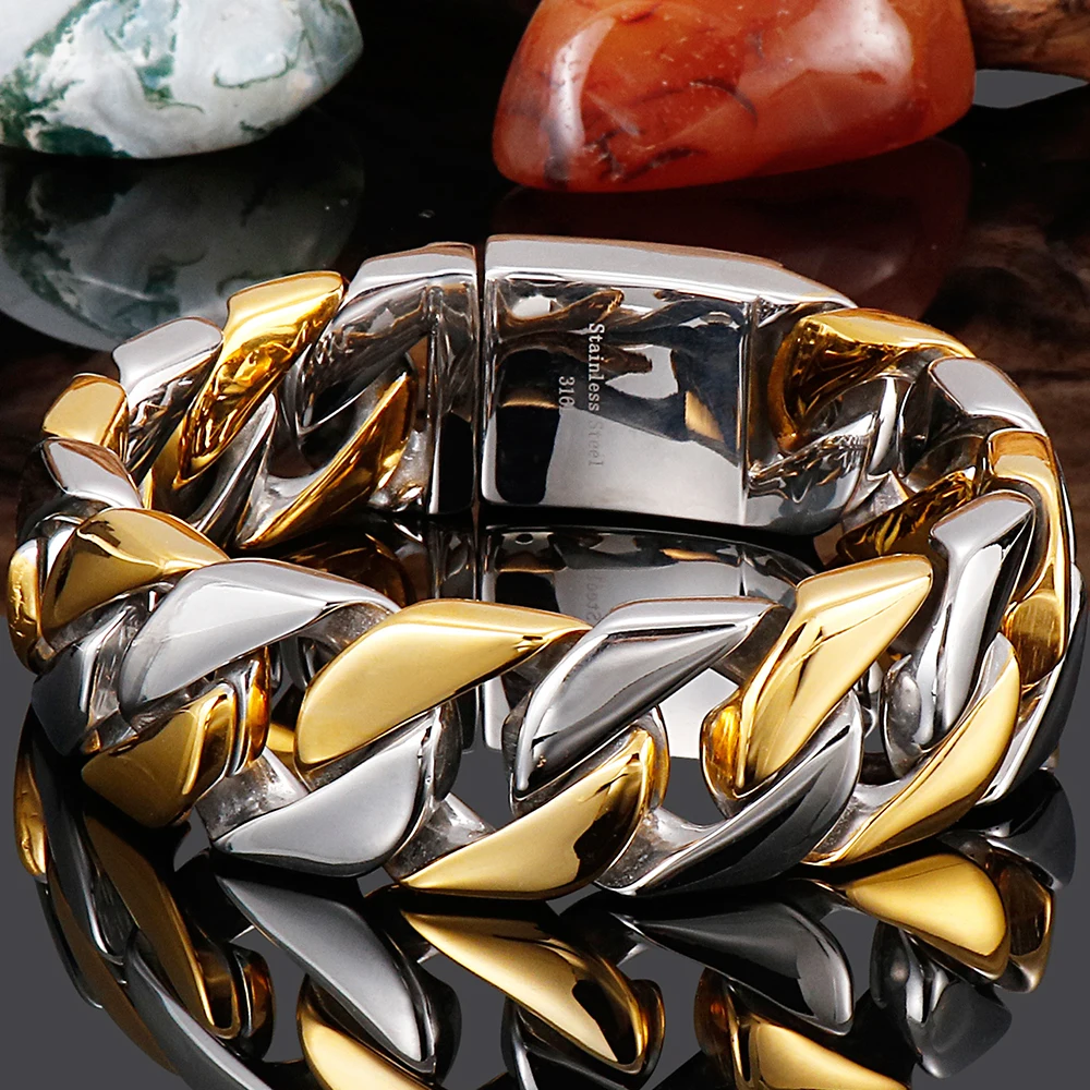 Men's Heavy Chunky Link Chain Bracelet