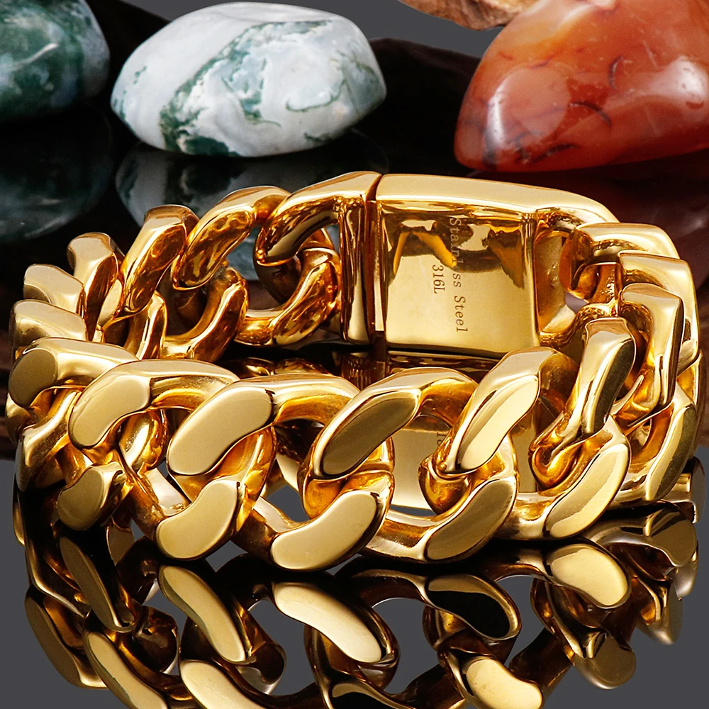 Men's Heavy Chunky Link Chain Bracelet
