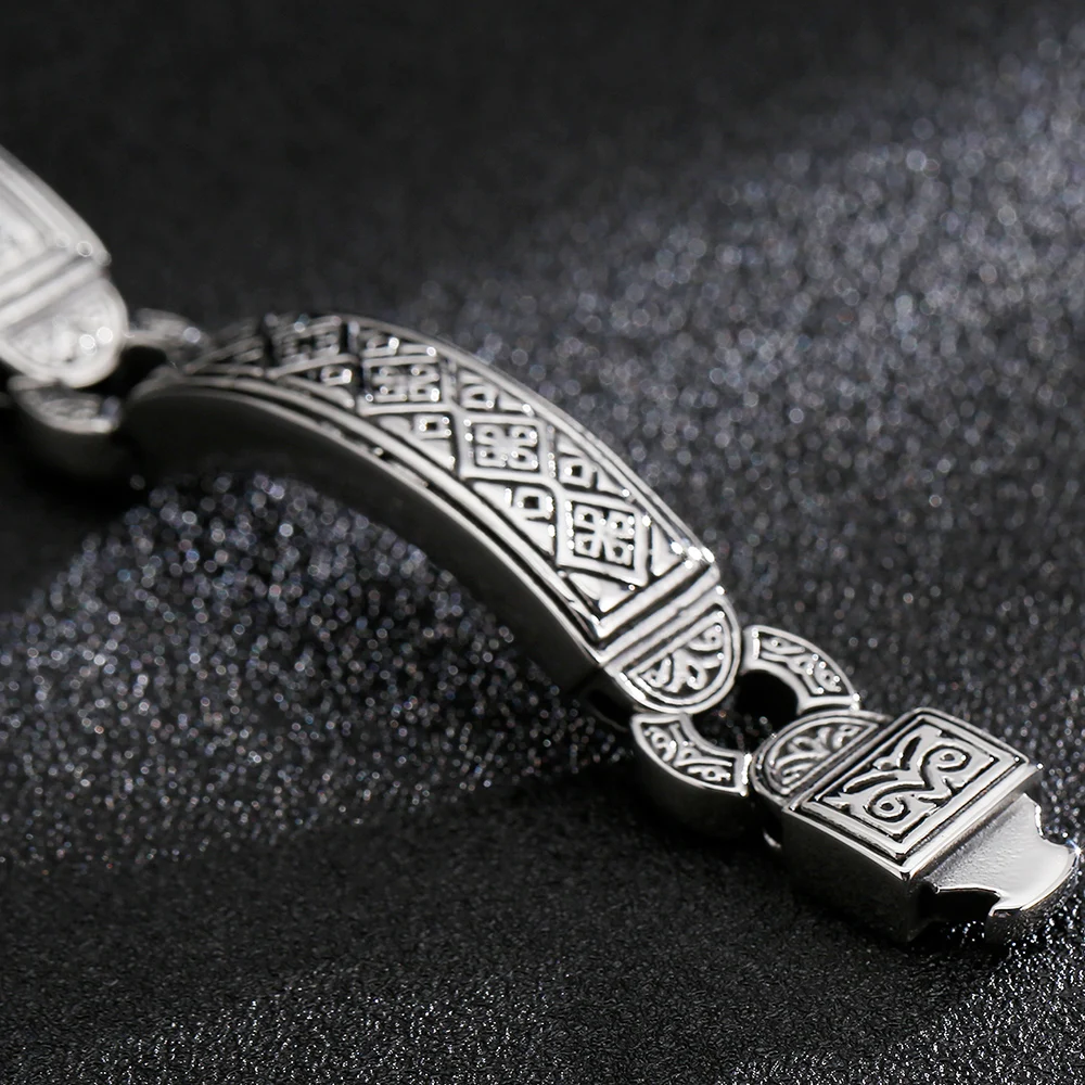 Retro Cross Bracelet for Men Stainless Steel