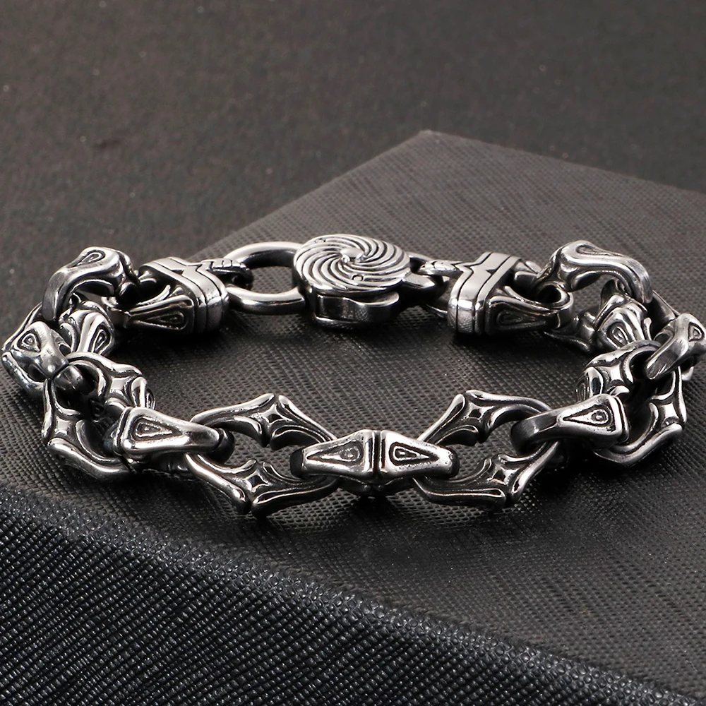 Stainless Steel Vintage Bracelets Gothic Patterns