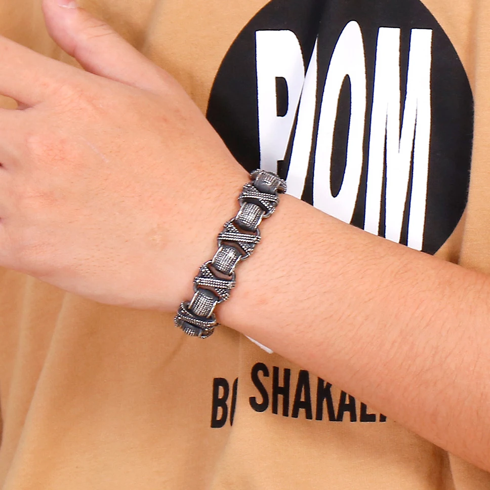 Stainless Steel Vintage Bracelets Gothic Patterns