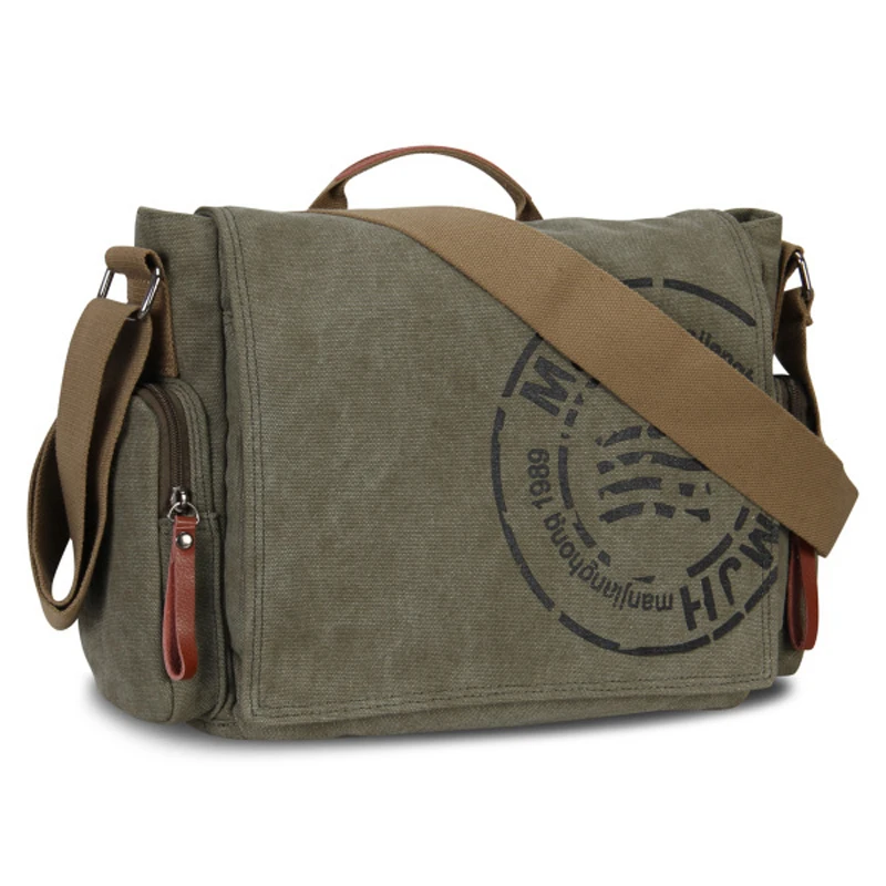 Quality-Tested Men's Canvas Messenger Bag