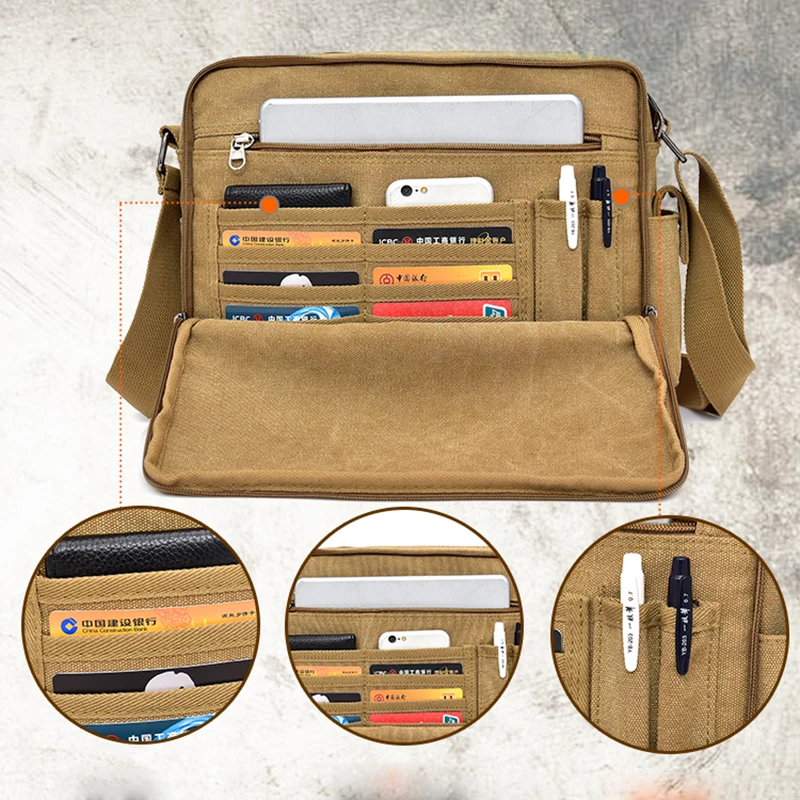 High-Quality Travel Canvas Crossbody Bag