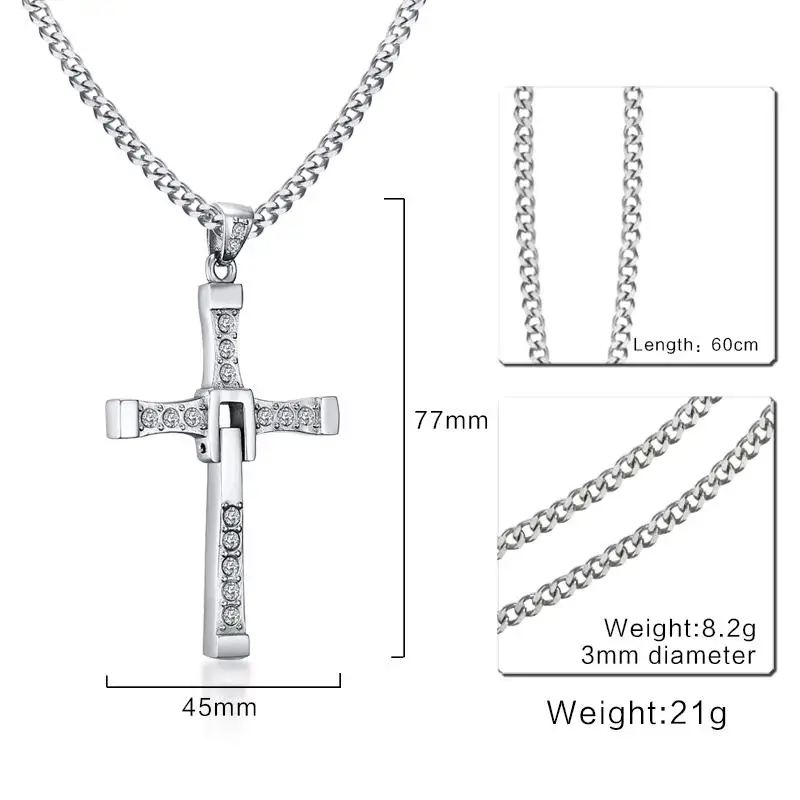Fast and Furious 9 Toretto Cross Necklace