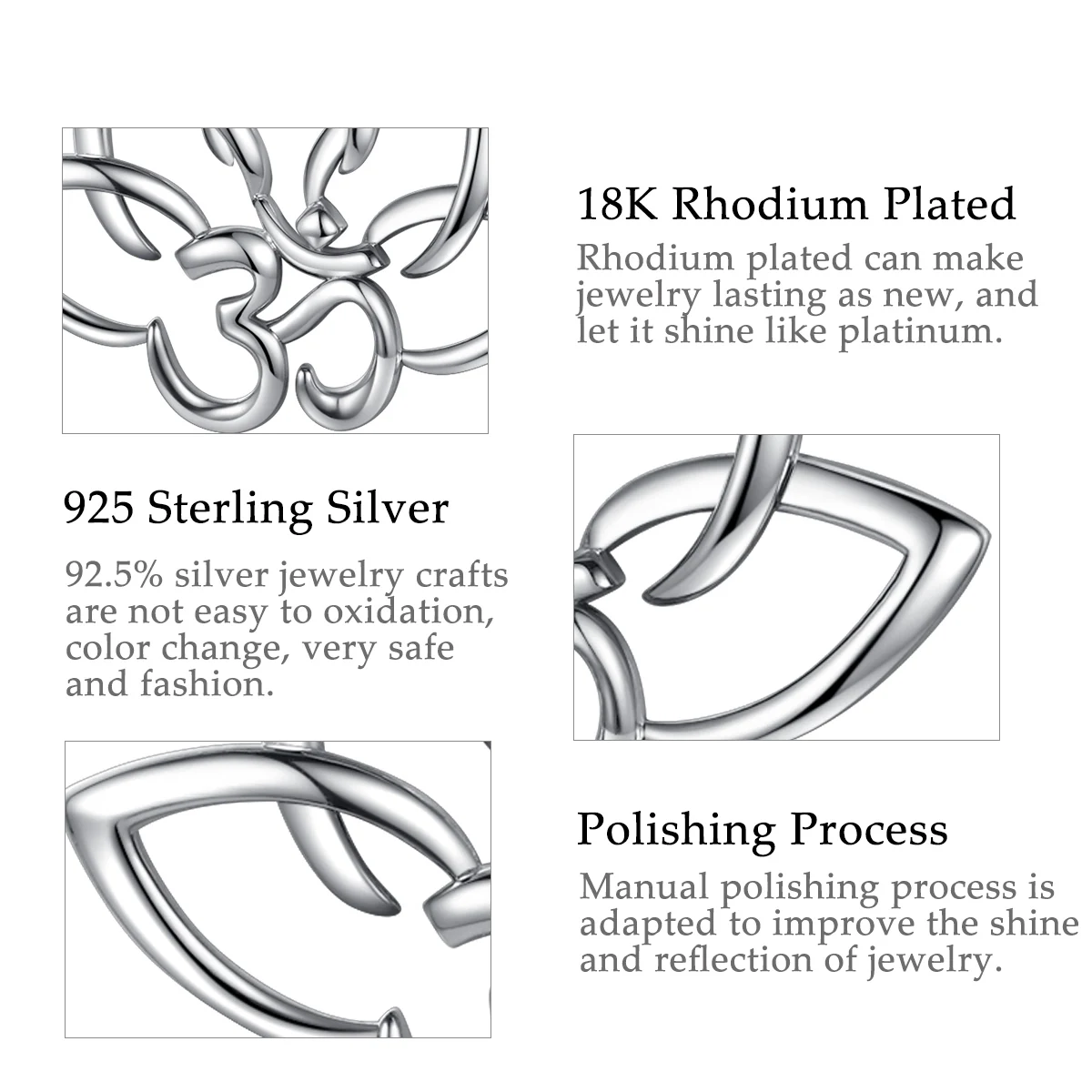 Real 925 Silver Blooming Lotus Pendant Necklace