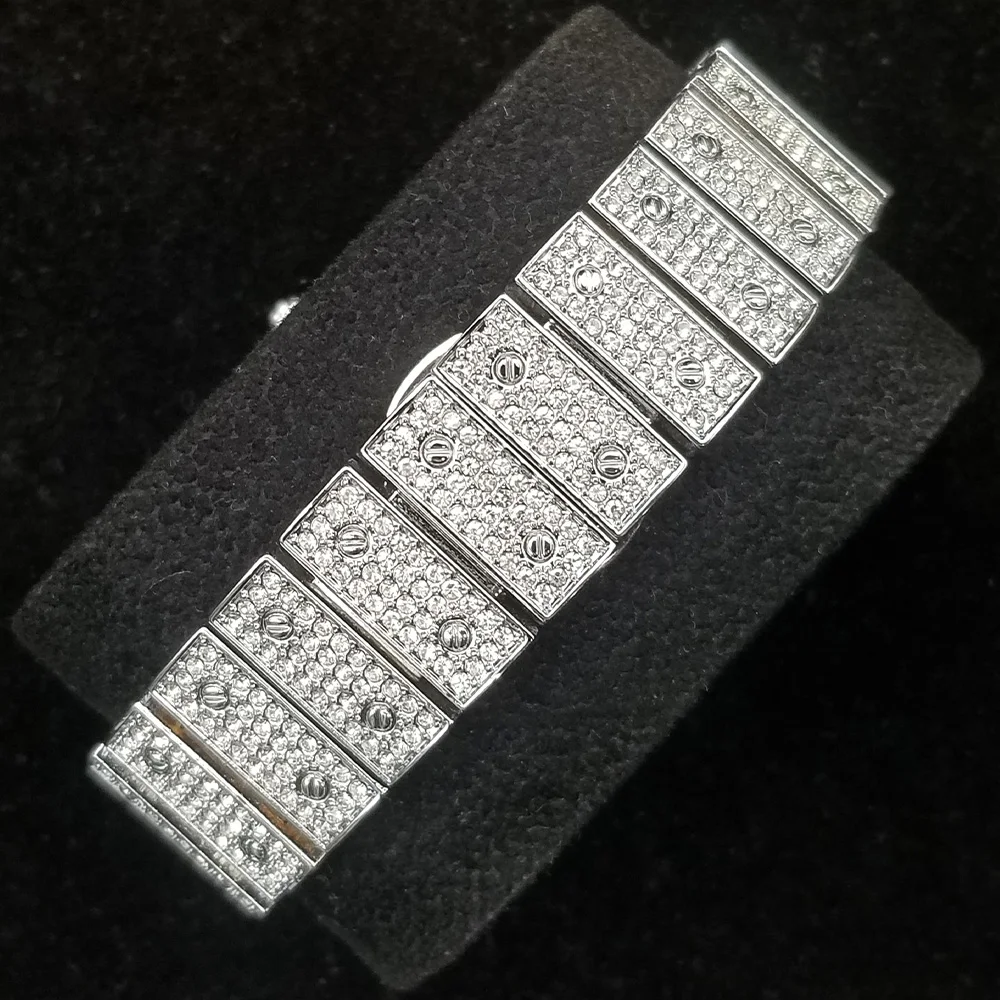 Luxury Bling Iced Out Square Watch