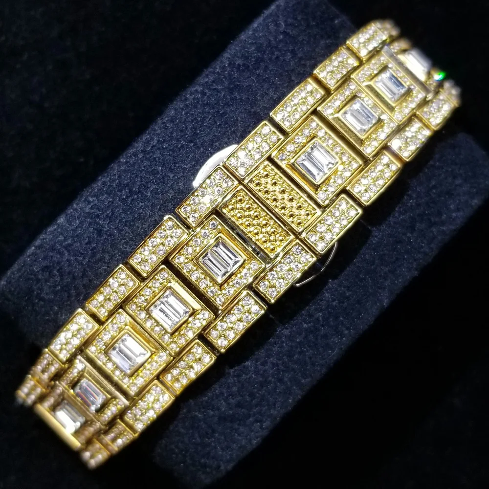 Luxury Gold Full Diamond Mens Watches
