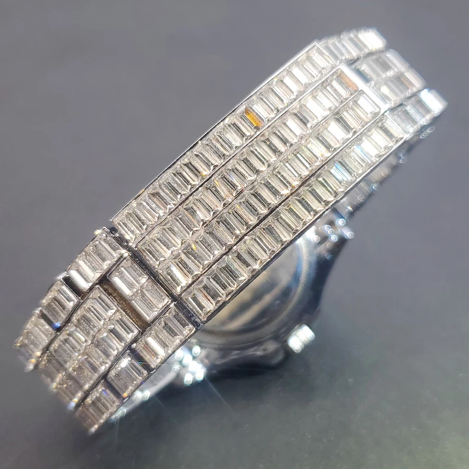 Mosaic Diamond Iced Out Watches for Men