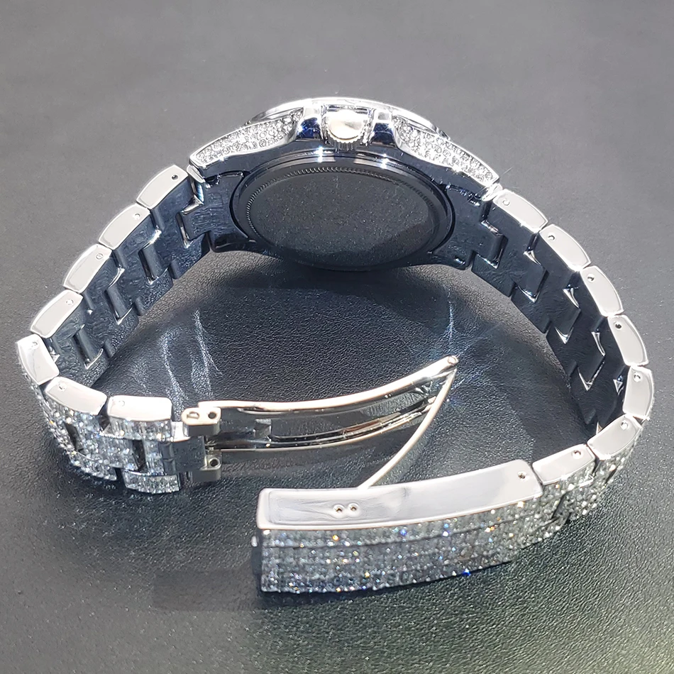 Mosaic Diamond Iced Out Watches for Men