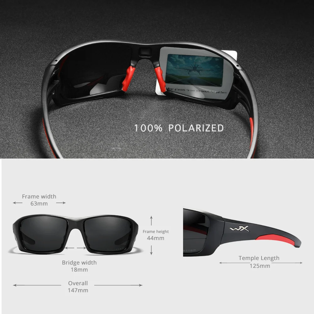 WILEYX Men's Sports Polarized Sunglasses UV400