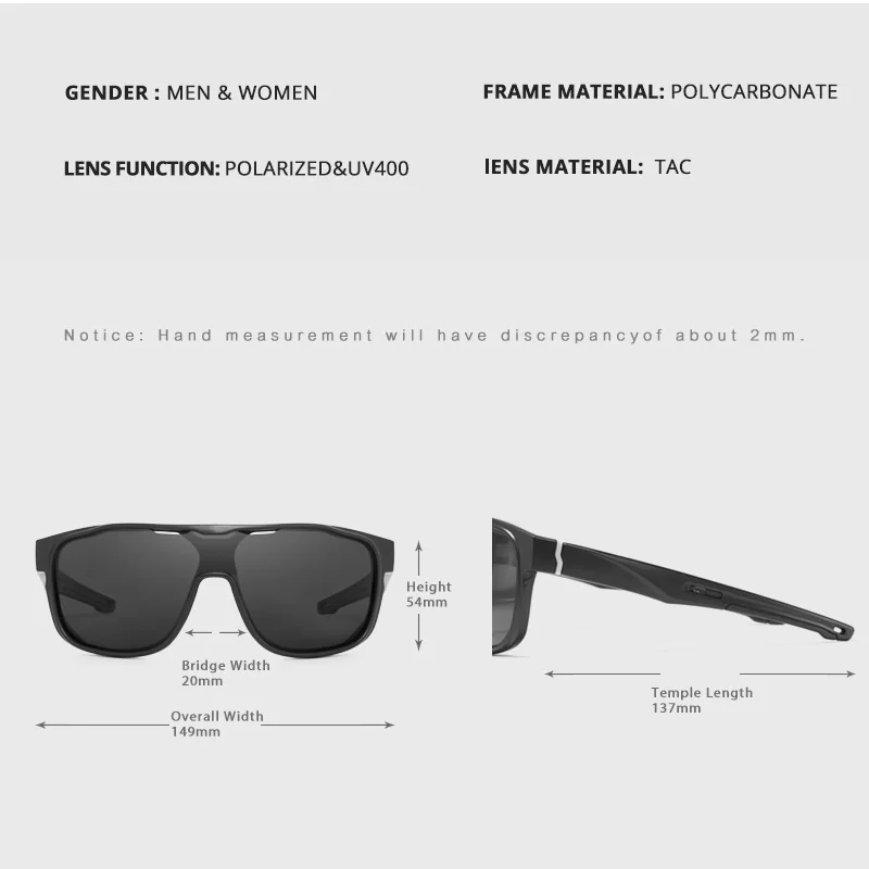 One Piece Shield Men's Polarized Sunglasses