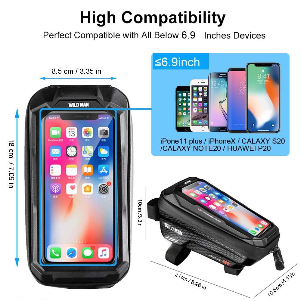 Bike Frame Bags Bicycle Smart Phone Mobile Case