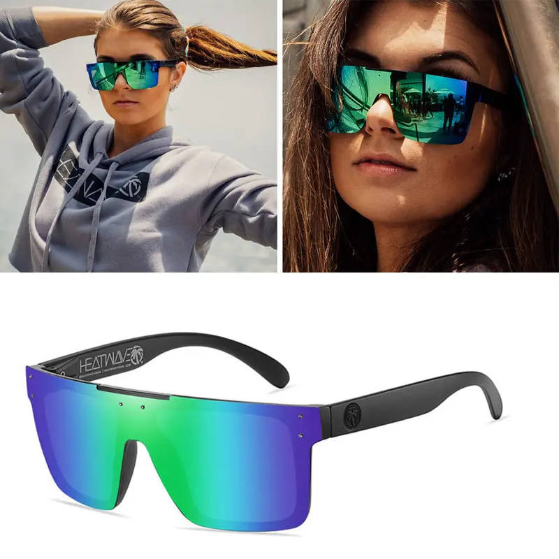 2022 One Piece Square Rimless Flat Top Sunglasses