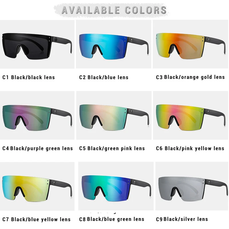 2022 Oversized Flat Top Sunglasses For Men Women