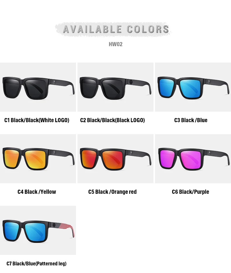 Heat Wave Polarized Square Sunglasses Men Luxury Design