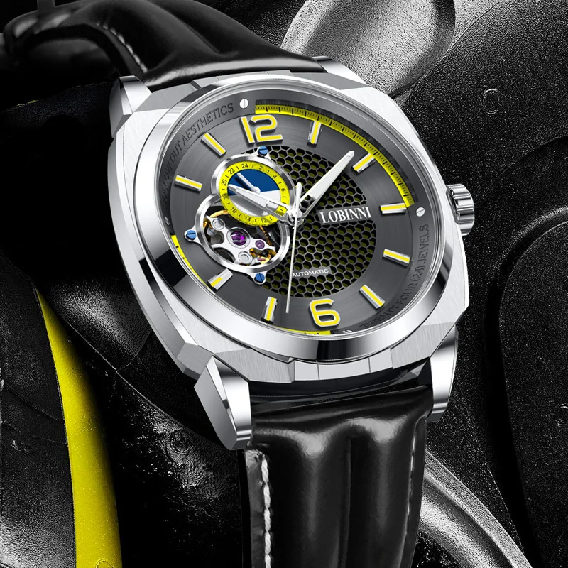 LOBINNI 2022 43mm Square NH39 Mechanical Watch