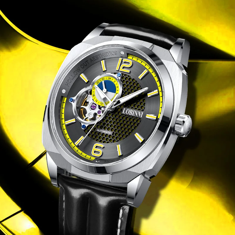 LOBINNI 2022 43mm Square NH39 Mechanical Watch