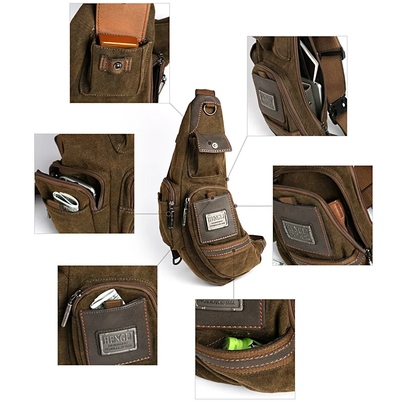Retro Tactical Inspired Shoulder Sling Bag