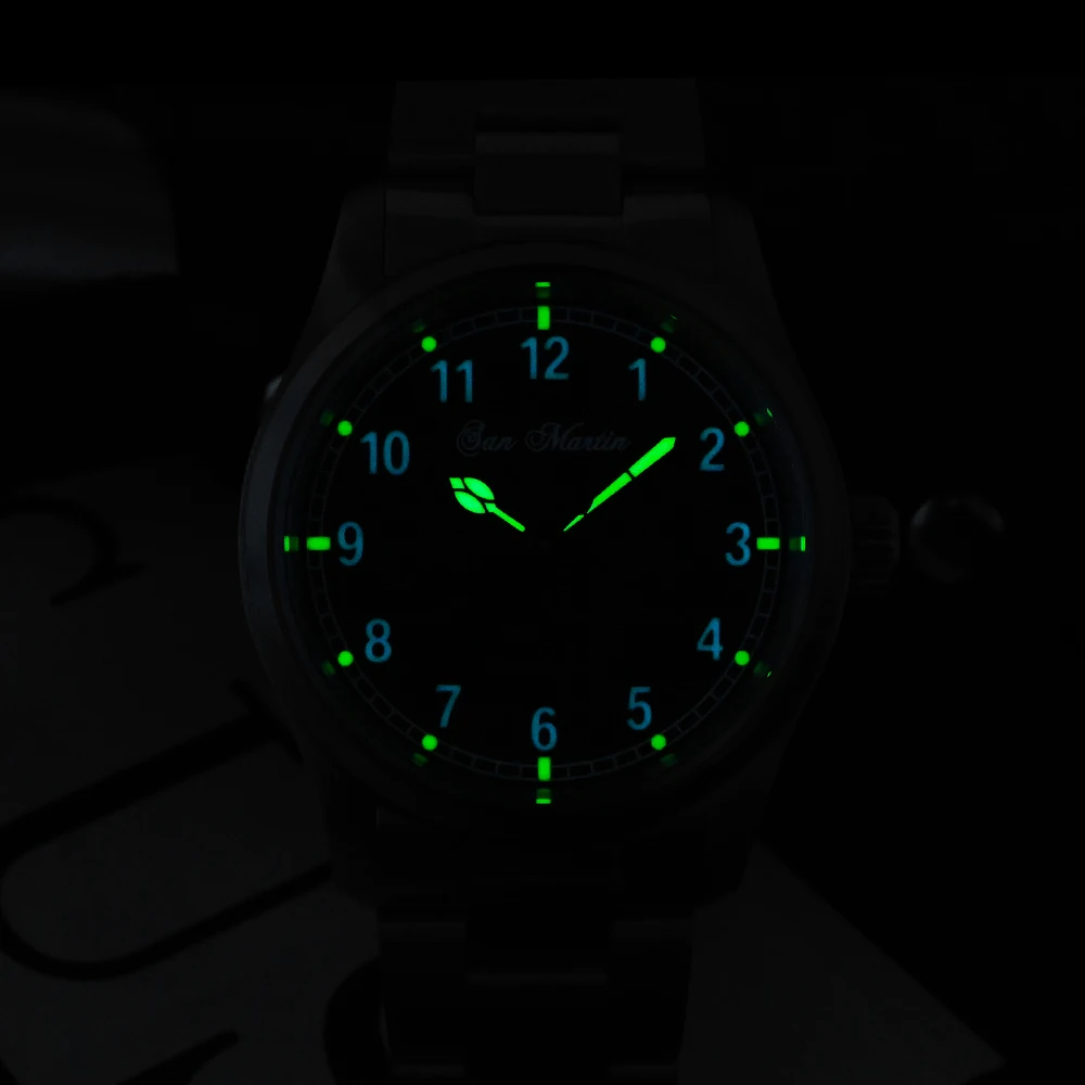 San Martin Mens Pilot Watch 37mm RONDA 715