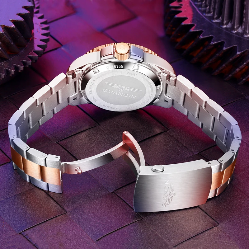 GUANQIN Mens Mechanical Watch NH35 GJ16155