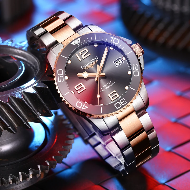 GUANQIN Mens Mechanical Watch NH35 GJ16155