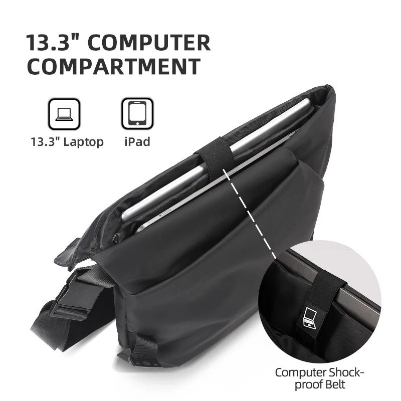 Men's Shoulder Bag Compatible MacBook Air/Pro 13-13.3 inch