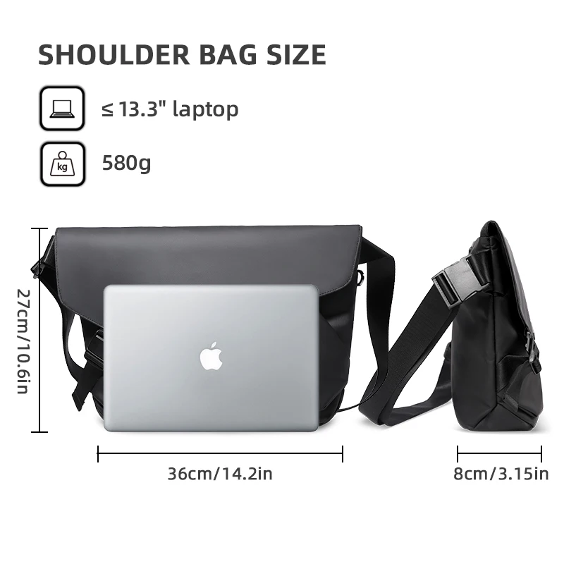 Men's Shoulder Bag Compatible MacBook Air/Pro 13-13.3 inch