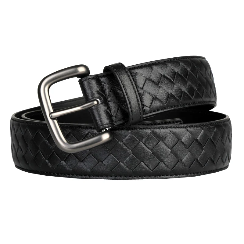 Western Men's Genuine Leather Braided Belt